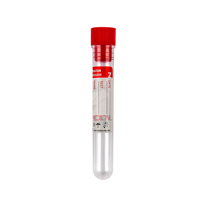 test tube with clot activator