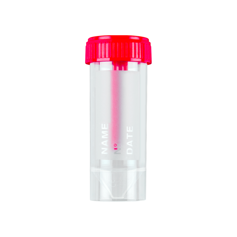 faeces container with frosted label (30ml)
