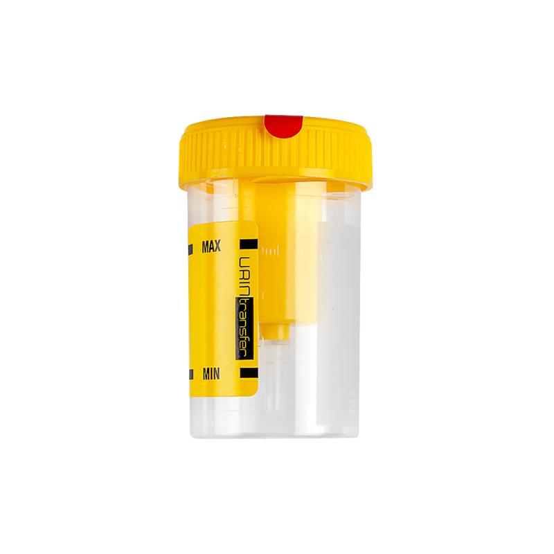urine container with paper label with aspiration system for vacuum tubes (60ml)